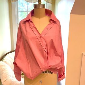 ZARA Asymmetrical Button Down - Pink